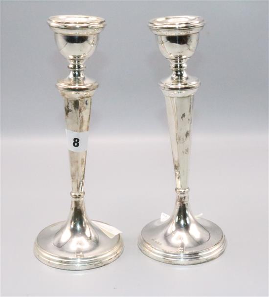 Pair silver candlesticks A/F